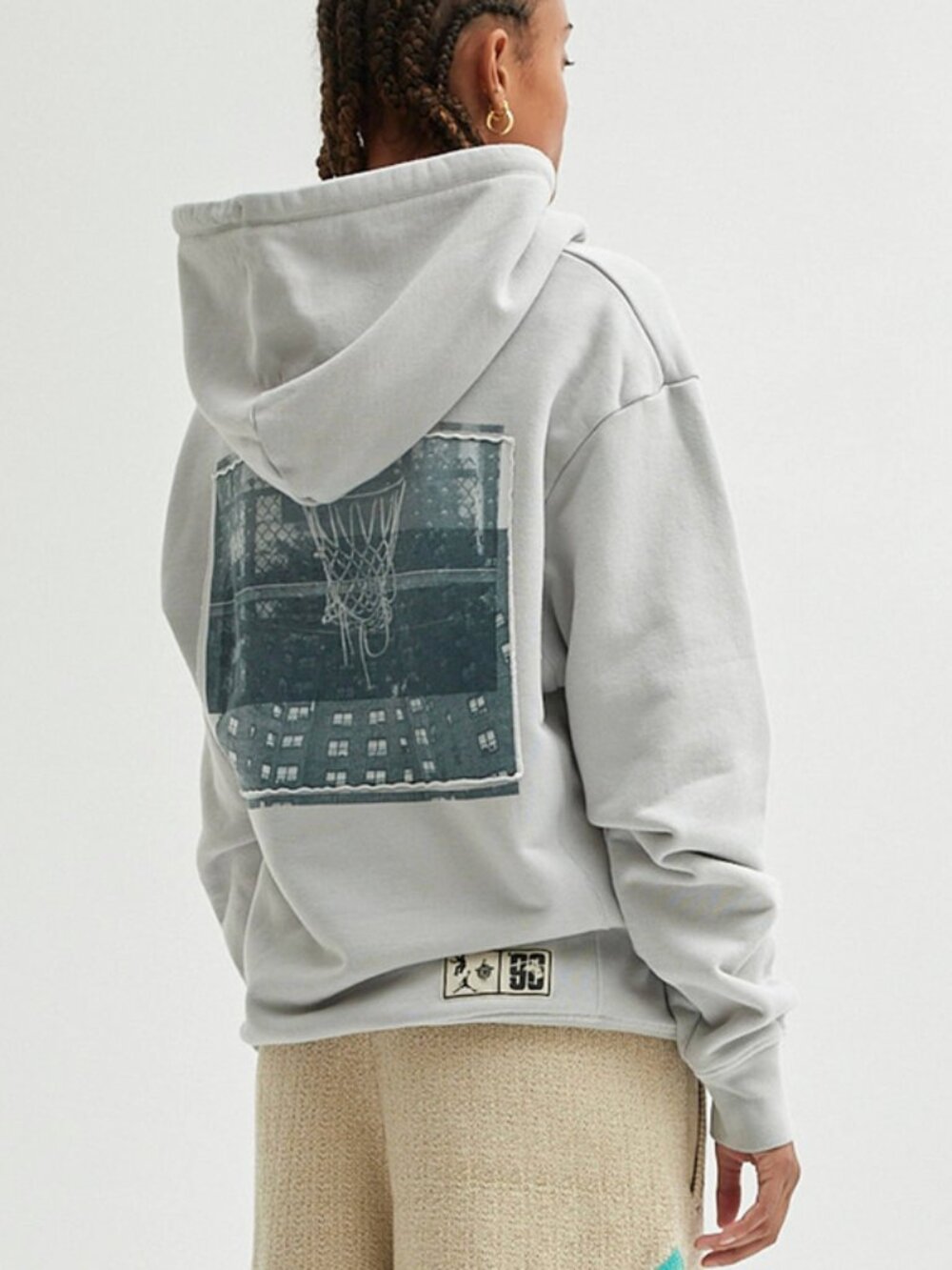 Jordan x Bephies Beauty Supply x UNION – Grey Fleece Hoodie - Picture 2 of 8